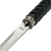 Shikoto Shinshi Sword Cane: Damascus Steel, Leather-Wrapped Grip
