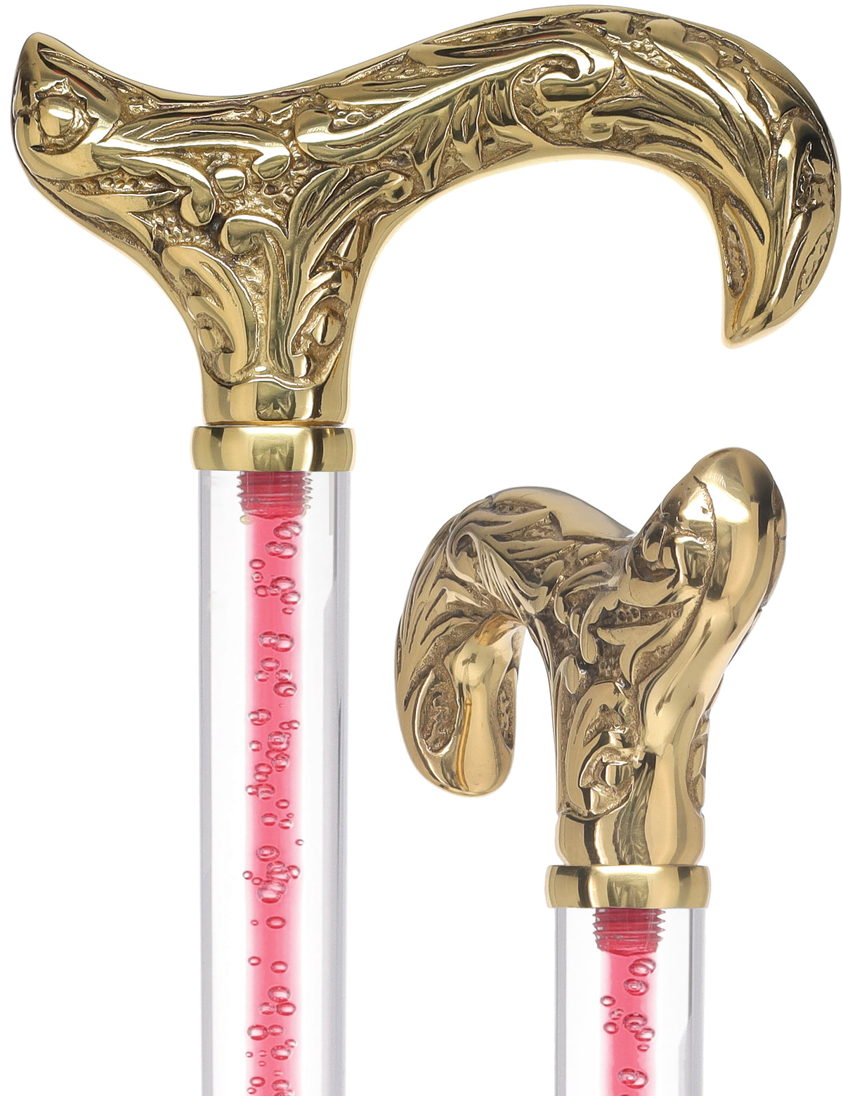 Canes Color Chart Color Crystal Elegance Brass Derby Cane with Invisible Acrylic Shaft O ...