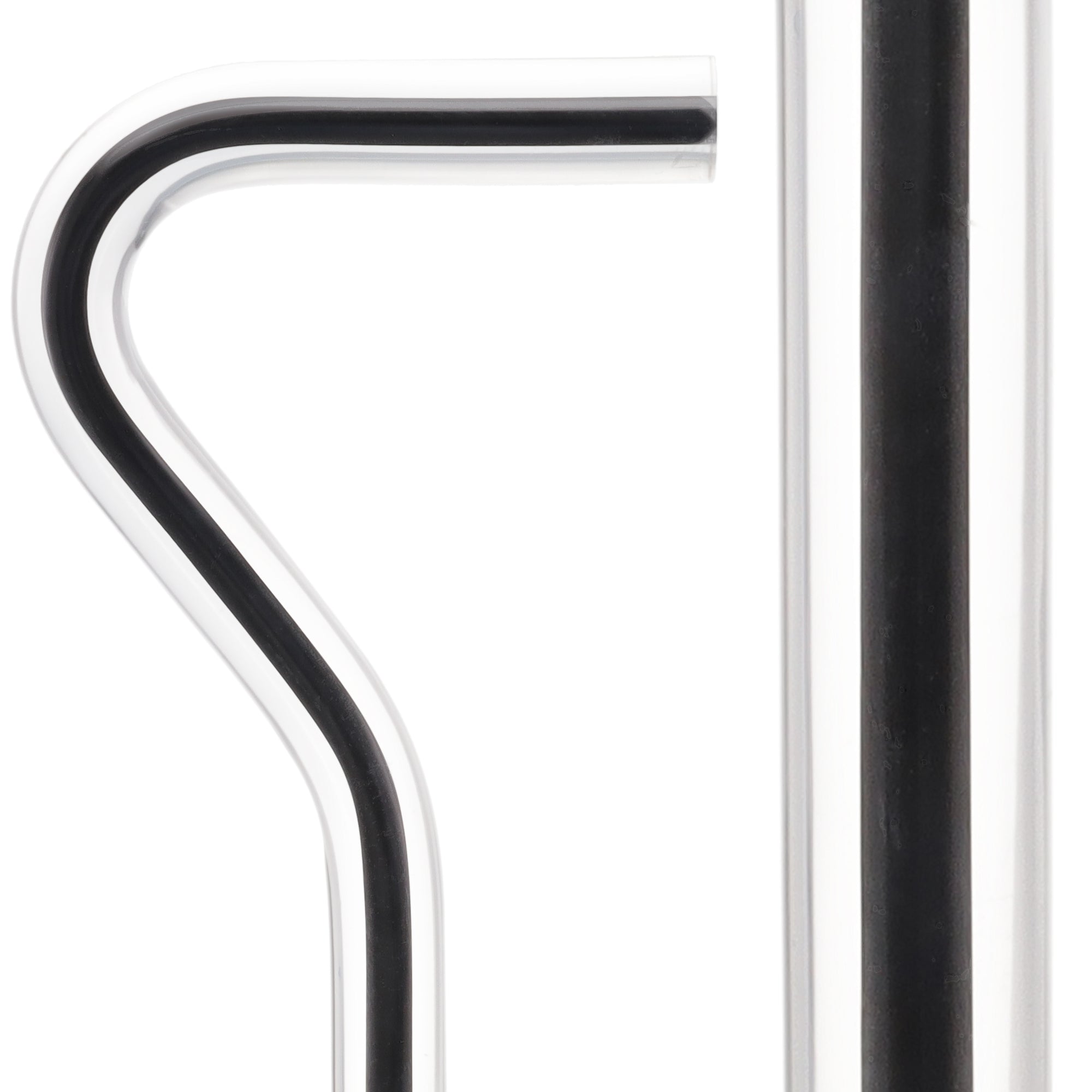 Dr. House Inspired Flame Cane "The Phoenix" - Clear Acrylic, Black Stripe