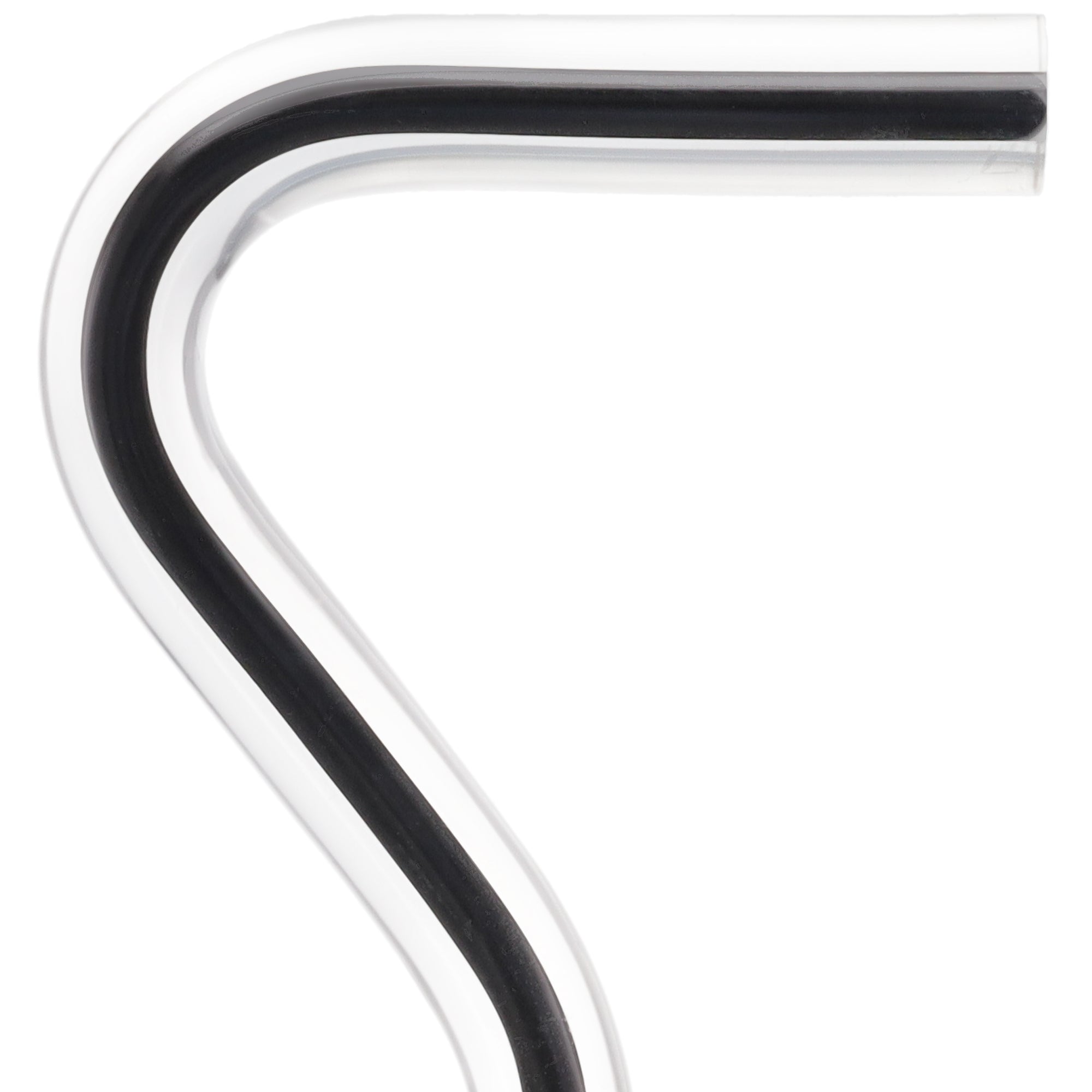 Dr. House Inspired Flame Cane "The Phoenix" - Clear Acrylic, Black Stripe