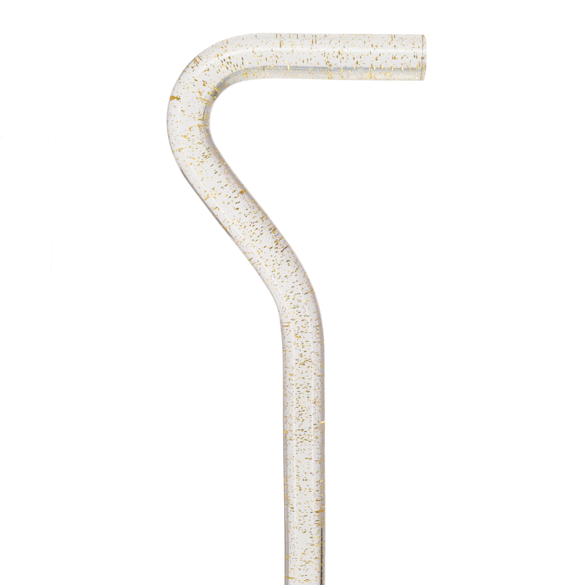 Golden Shimmer Cane: Gold Sparkles in Invisible Clear Shaft