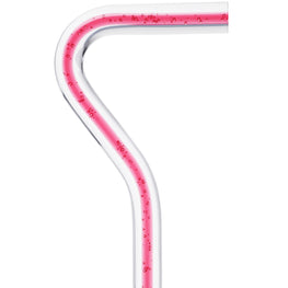 Pink Bubble Elegance Cane: Pink Streak w/ Floating Bubbles in Clear Shaft