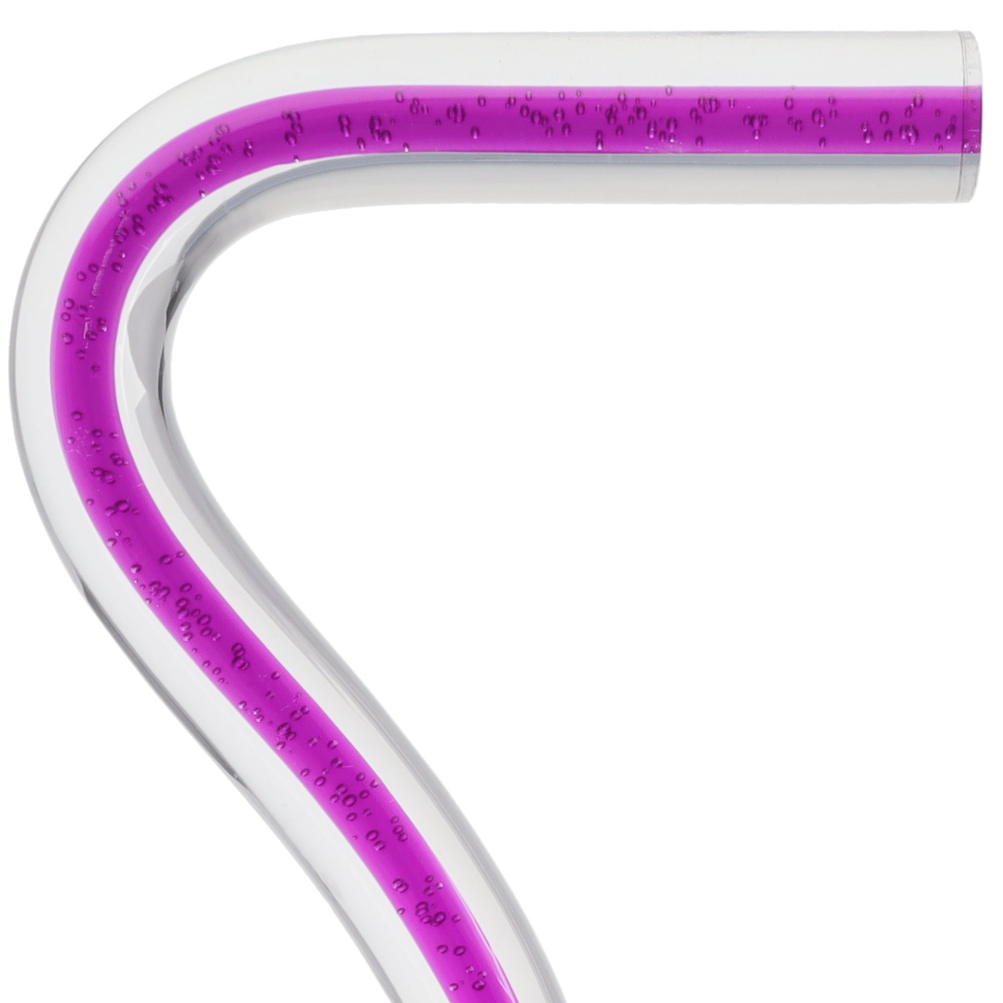 Amethyst Trace Cane: Purple Streak w/ Floating Bubbles in Clear Shaft