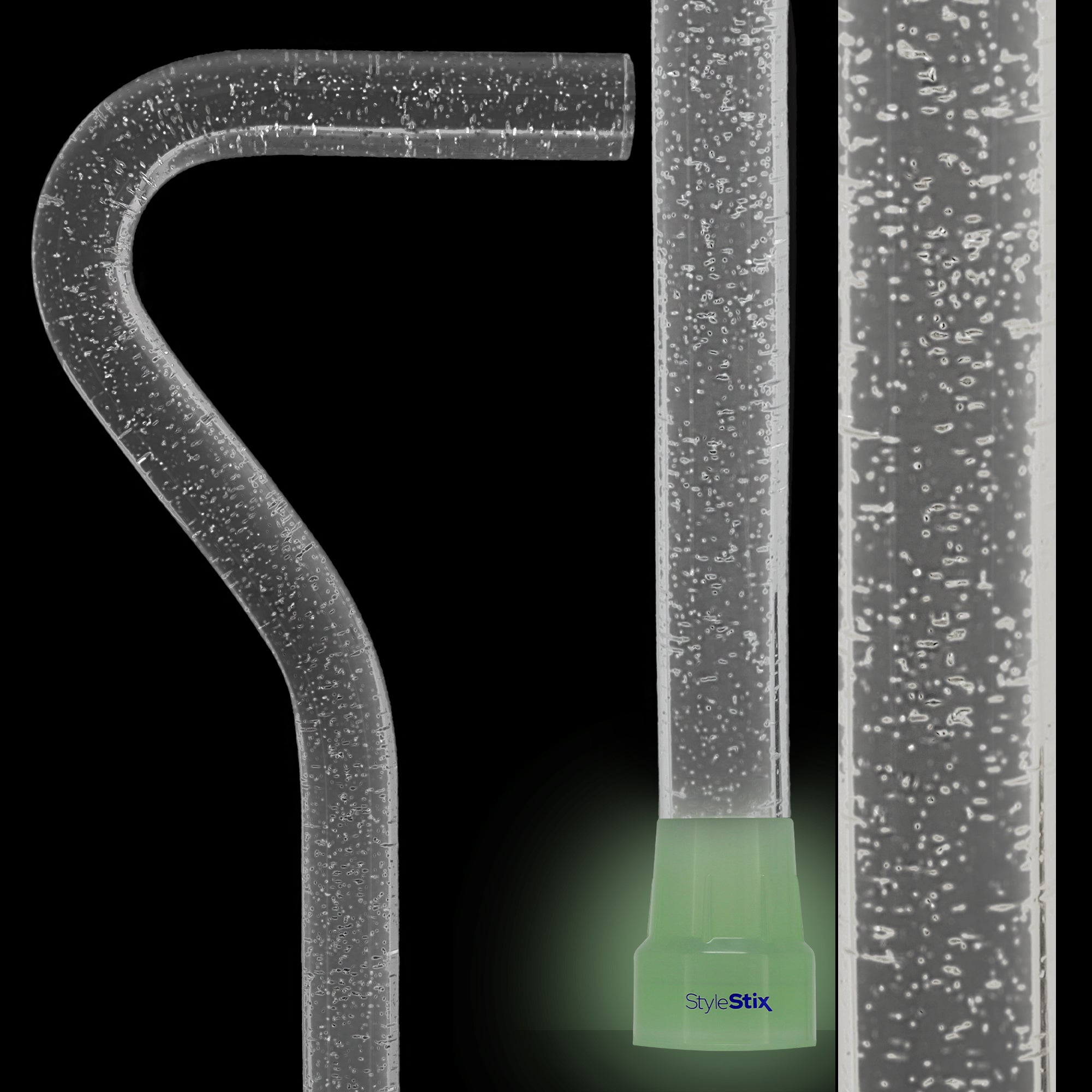 Clear Silver Luminance: Sparkle-Infused, Invisible Clear Shaft