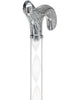 Crystal Elegance Chrome Derby Cane with Invisible Acrylic Shaft Options