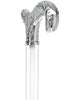 Crystal Elegance Chrome Derby Cane with Invisible Acrylic Shaft Options