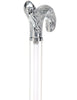 Crystal Elegance Chrome Derby Cane with Invisible Acrylic Shaft Options