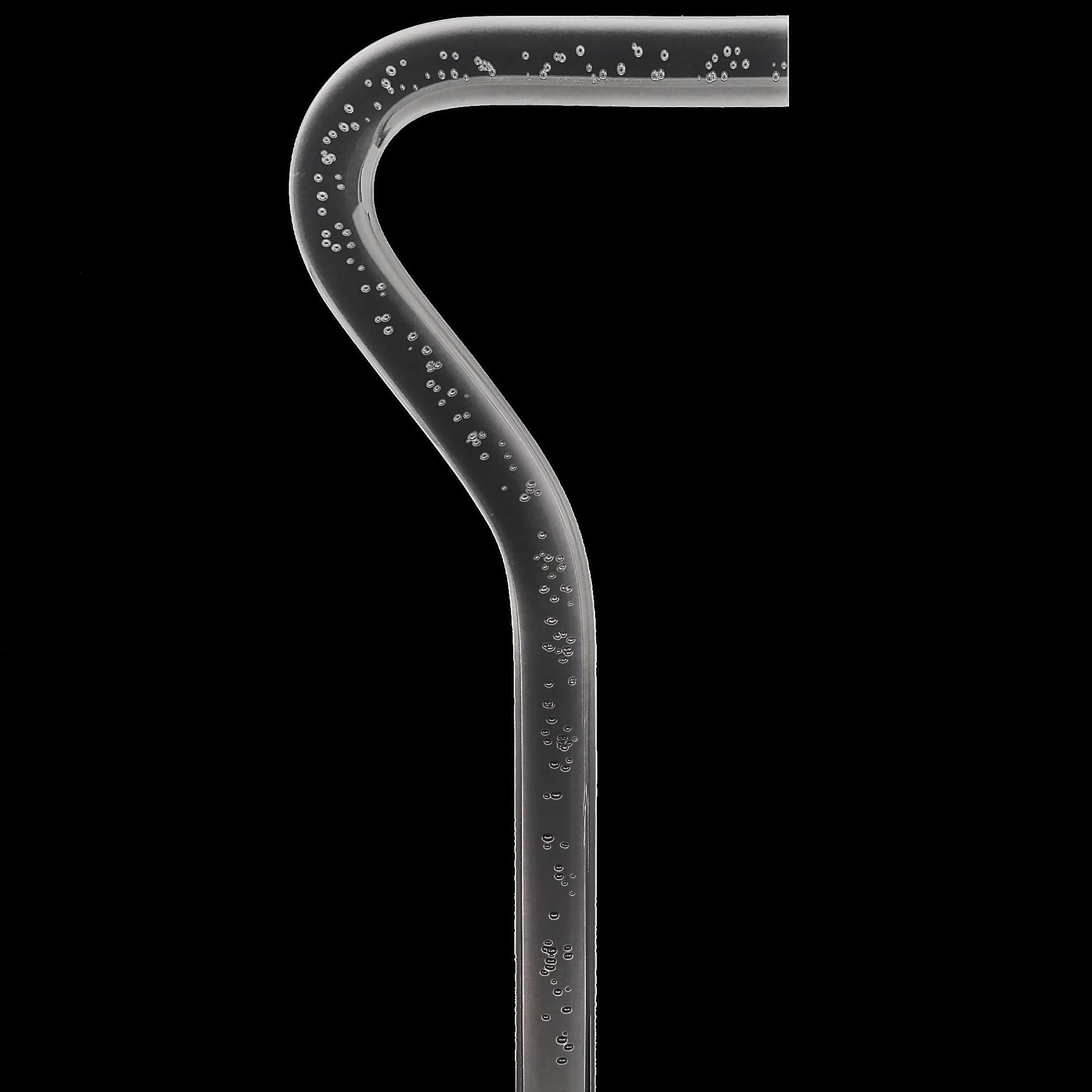 "Bubbles In Ice" - Exquisite Bubblé Elegance: A Translucent Crystal Shaft With Captivating Bubbles