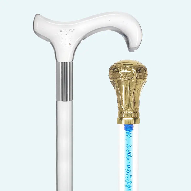 designer walking cane fishing pole Premium Brass Dolphin Handle Walking Cane: Custom Shaft & Collar – Fashionable Canes