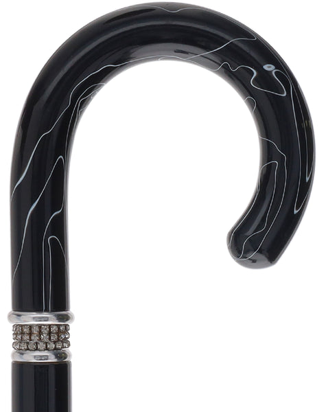 Limited single item listing: Black Tourist walking cane w/ Rhinestone collar