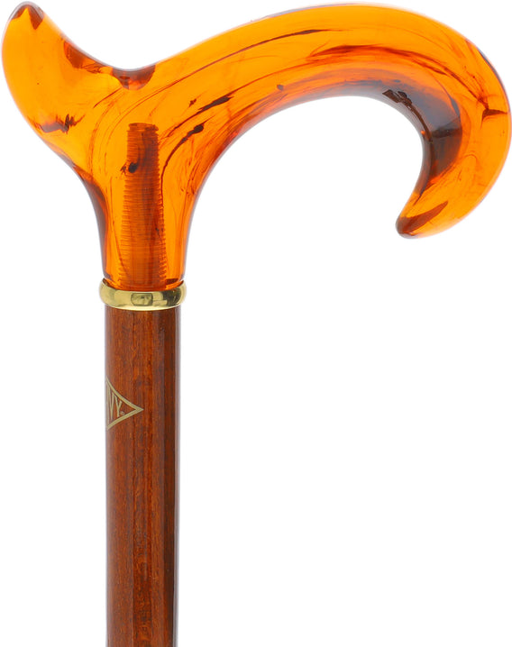 Limited single item listing: Amber ergonomic handle walking cane (left hand)