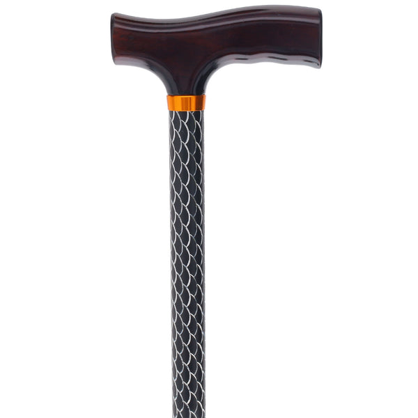 Limited single item listing: Black Etched Adjustable Fritz Walking Cane