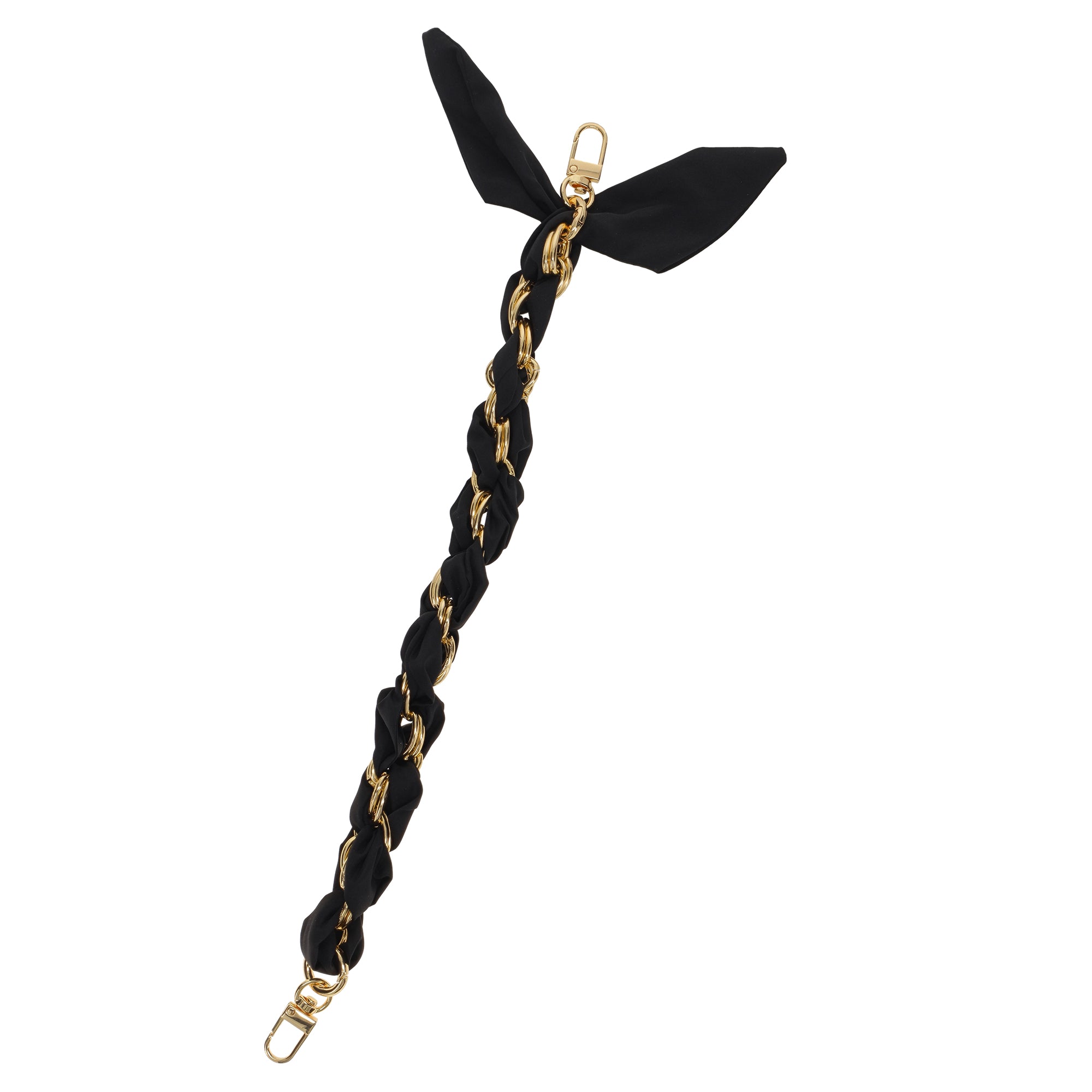 Add a Luxury Gold Chain Wrist Strap -  Silk Satin Scarf for Larger Shaft Size Canes
