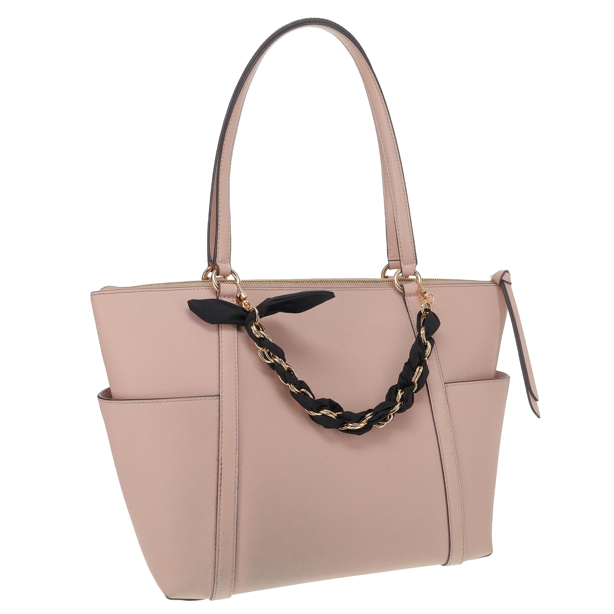 Add a Luxury Gold Chain Wrist Strap -  Silk Satin Scarf for Larger Shaft Size Canes