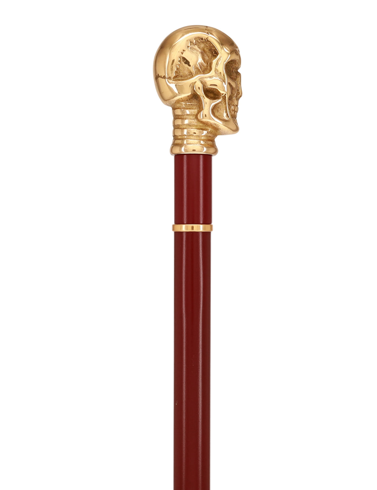 Custom RC Swords Brass Skull Handle Sword Cane – Mahogany Metal Shaft, 29" Blade