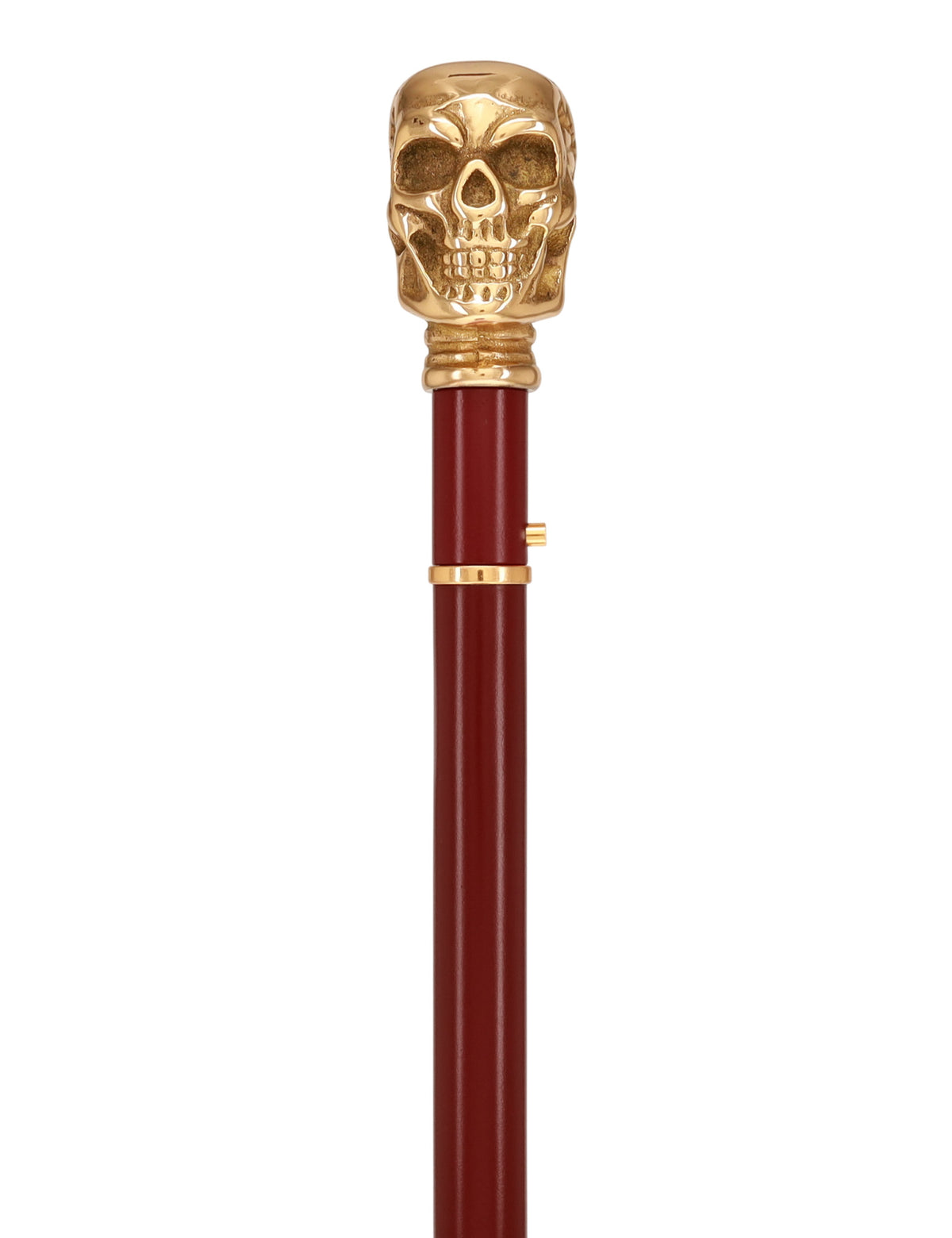 Custom RC Swords Brass Skull Handle Sword Cane – Mahogany Metal Shaft, 29" Blade