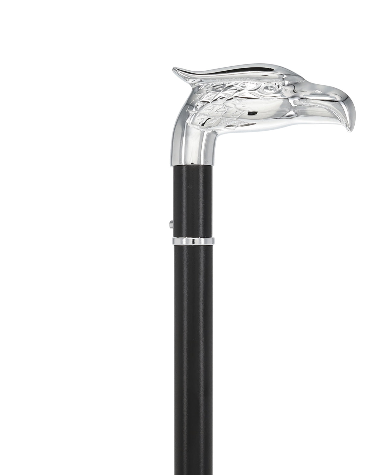Custom RC Swords Chrome Eagle Handle Sword Cane – Black Metal Shaft, 29" Blade