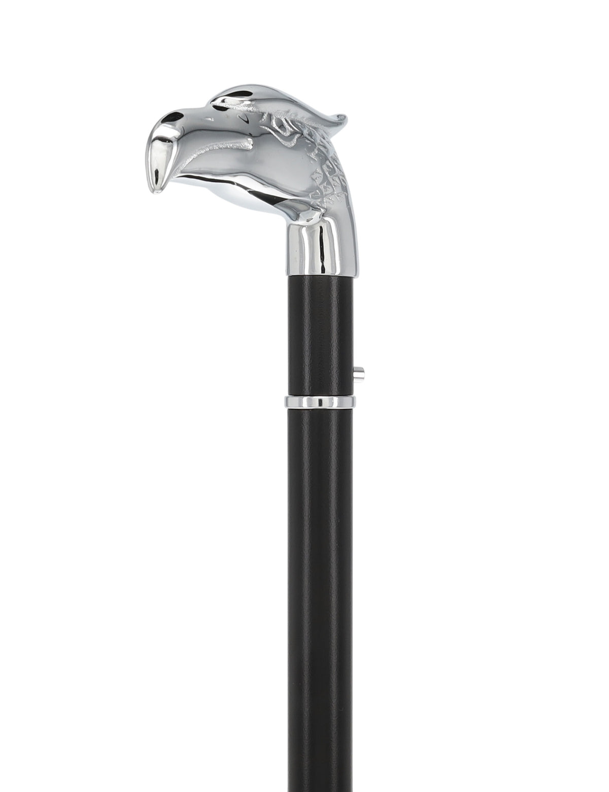 Custom RC Swords Chrome Eagle Handle Sword Cane – Black Metal Shaft, 29" Blade