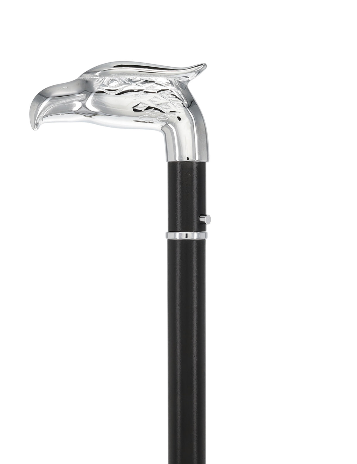 Custom RC Swords Chrome Eagle Handle Sword Cane – Black Metal Shaft, 29" Blade