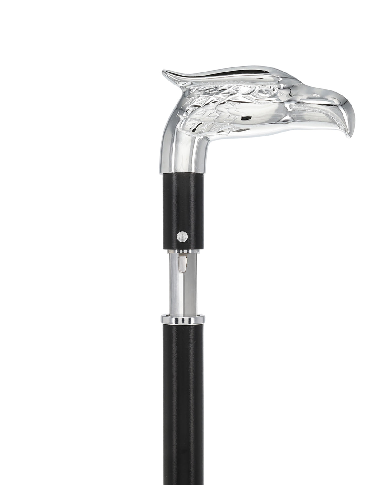 Custom RC Swords Chrome Eagle Handle Sword Cane – Black Metal Shaft, 29" Blade