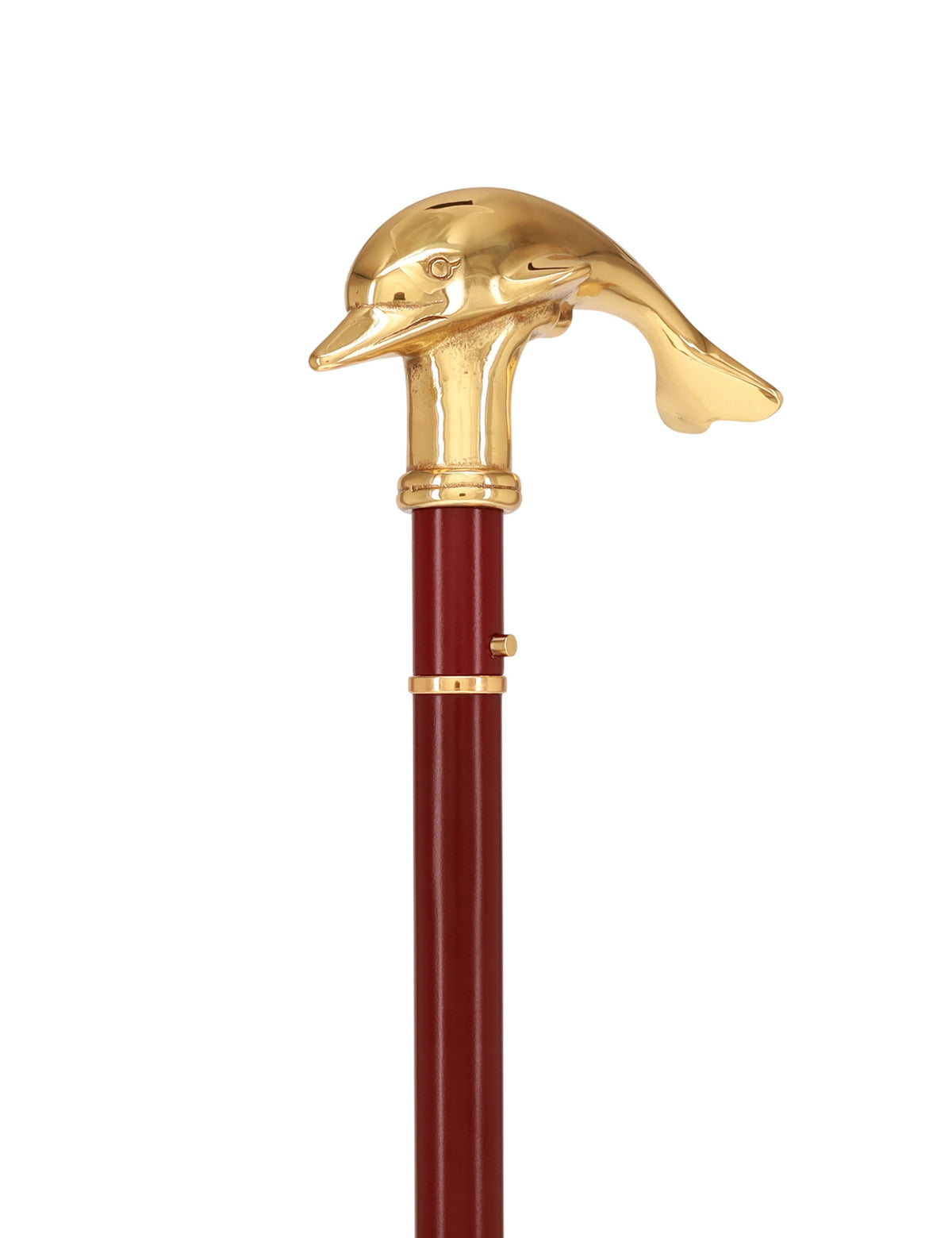 Custom RC Swords Brass Dolphin Handle Sword Cane – Mahogany Metal Shaft, 29" Blade
