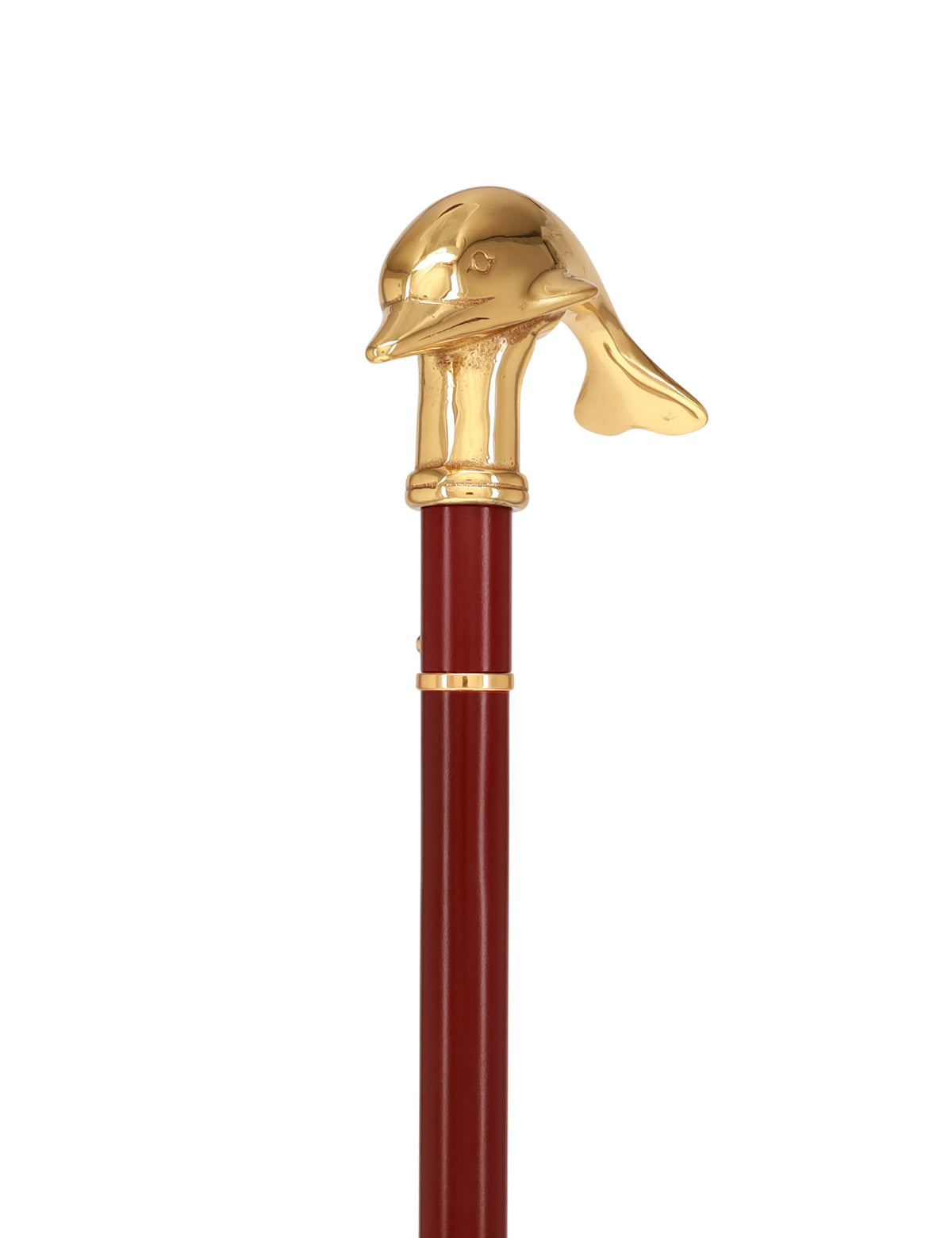 Custom RC Swords Brass Dolphin Handle Sword Cane – Mahogany Metal Shaft, 29" Blade