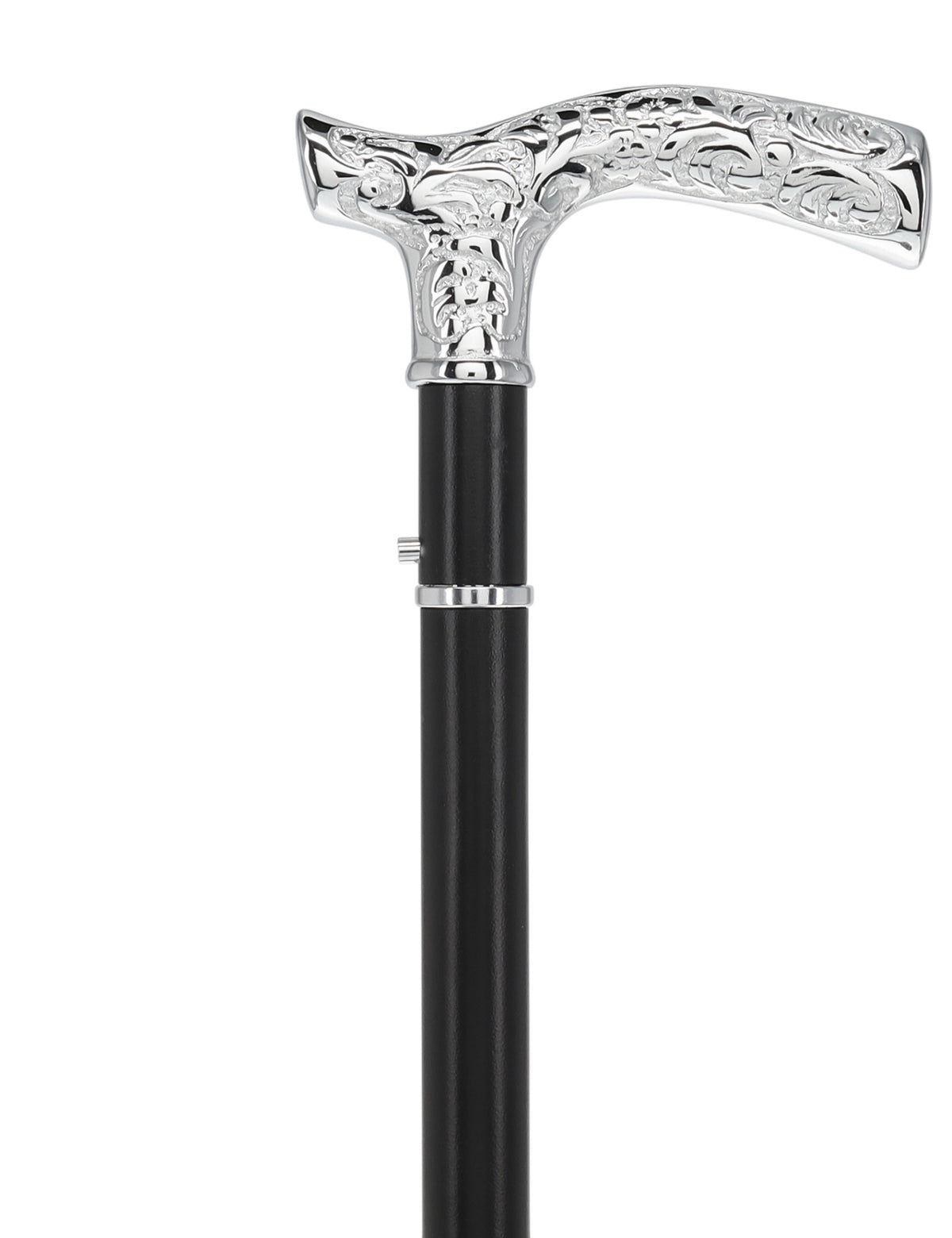 Custom RC Swords Chrome Fritz Handle Sword Cane – Black Metal Shaft, 29" Blade