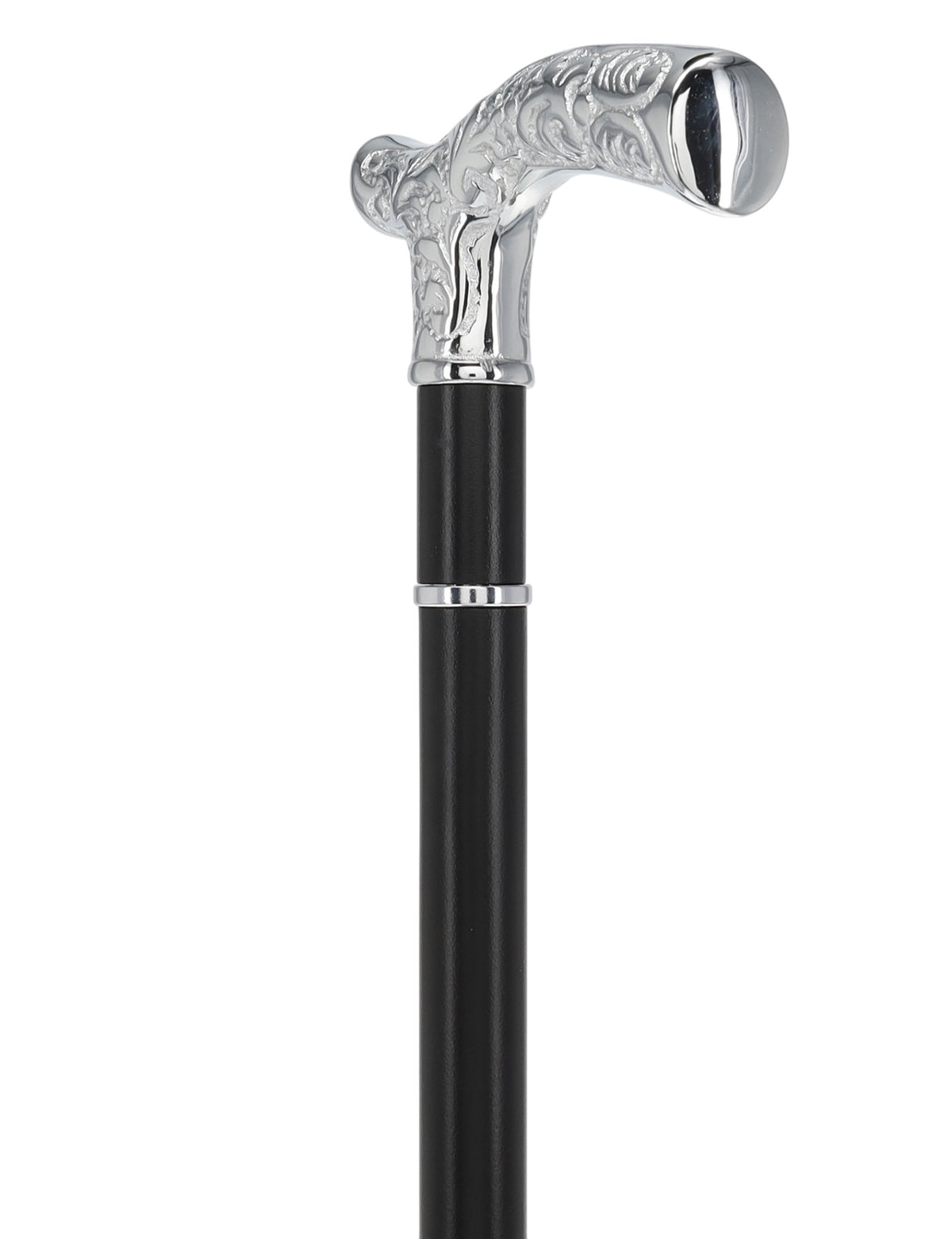Custom RC Swords Chrome Fritz Handle Sword Cane – Black Metal Shaft, 29" Blade
