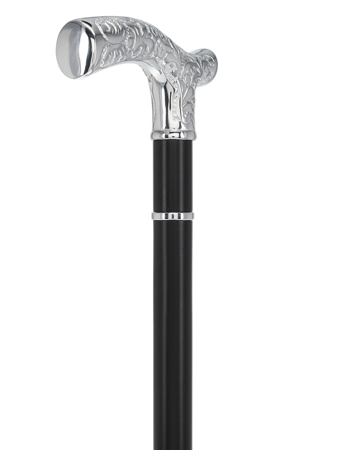 Custom RC Swords Chrome Fritz Handle Sword Cane – Black Metal Shaft, 29" Blade