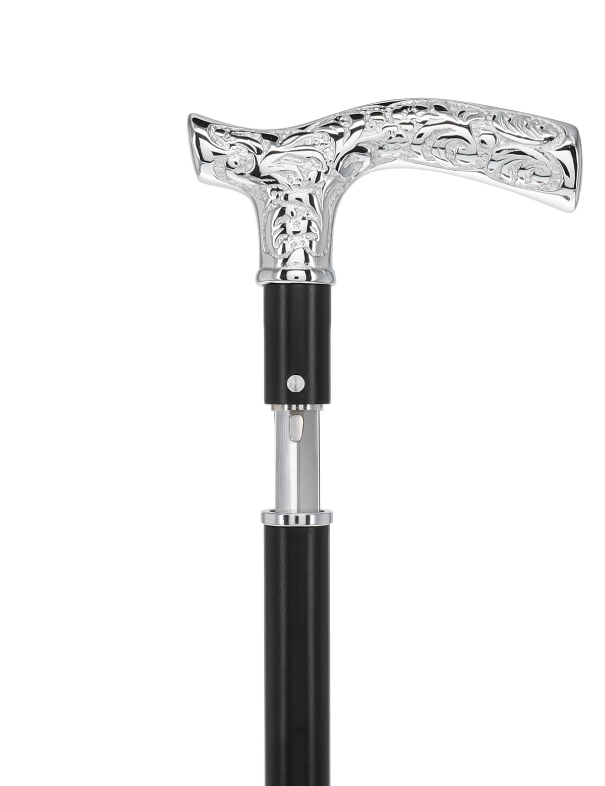 Custom RC Swords Chrome Fritz Handle Sword Cane – Black Metal Shaft, 29" Blade