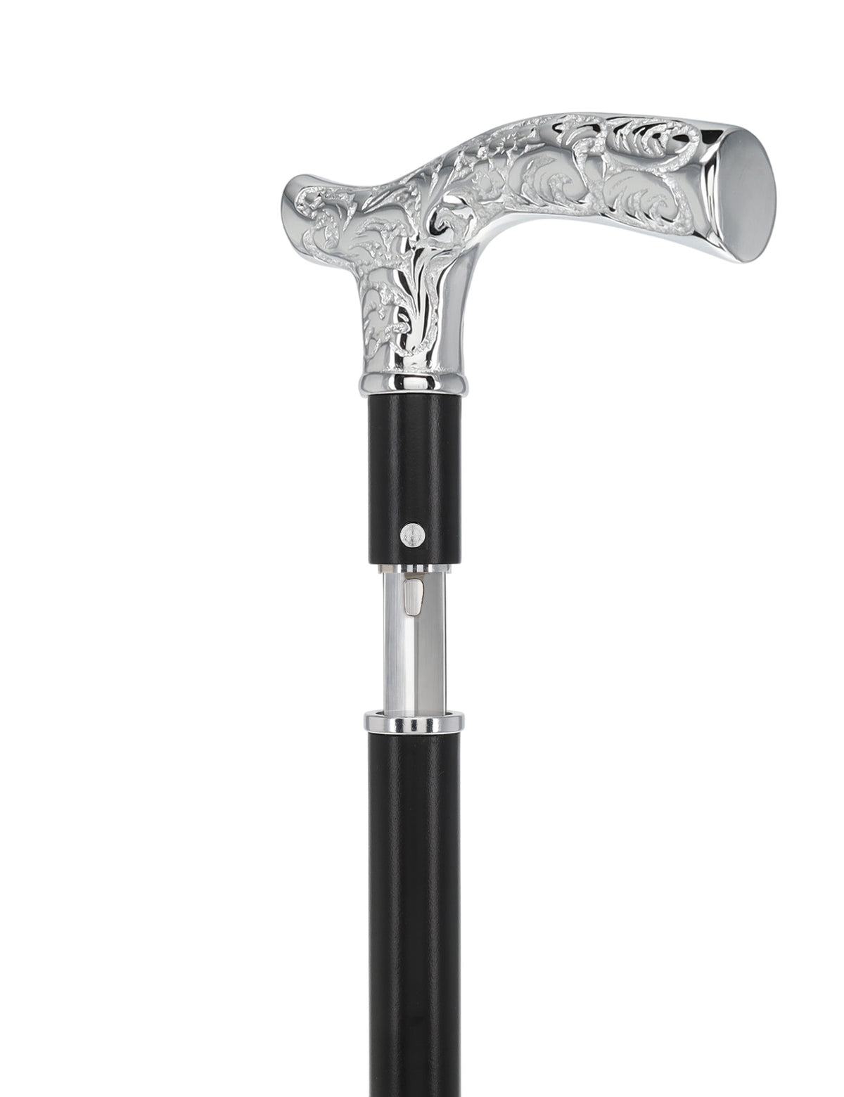 Custom RC Swords Chrome Fritz Handle Sword Cane – Black Metal Shaft, 29" Blade