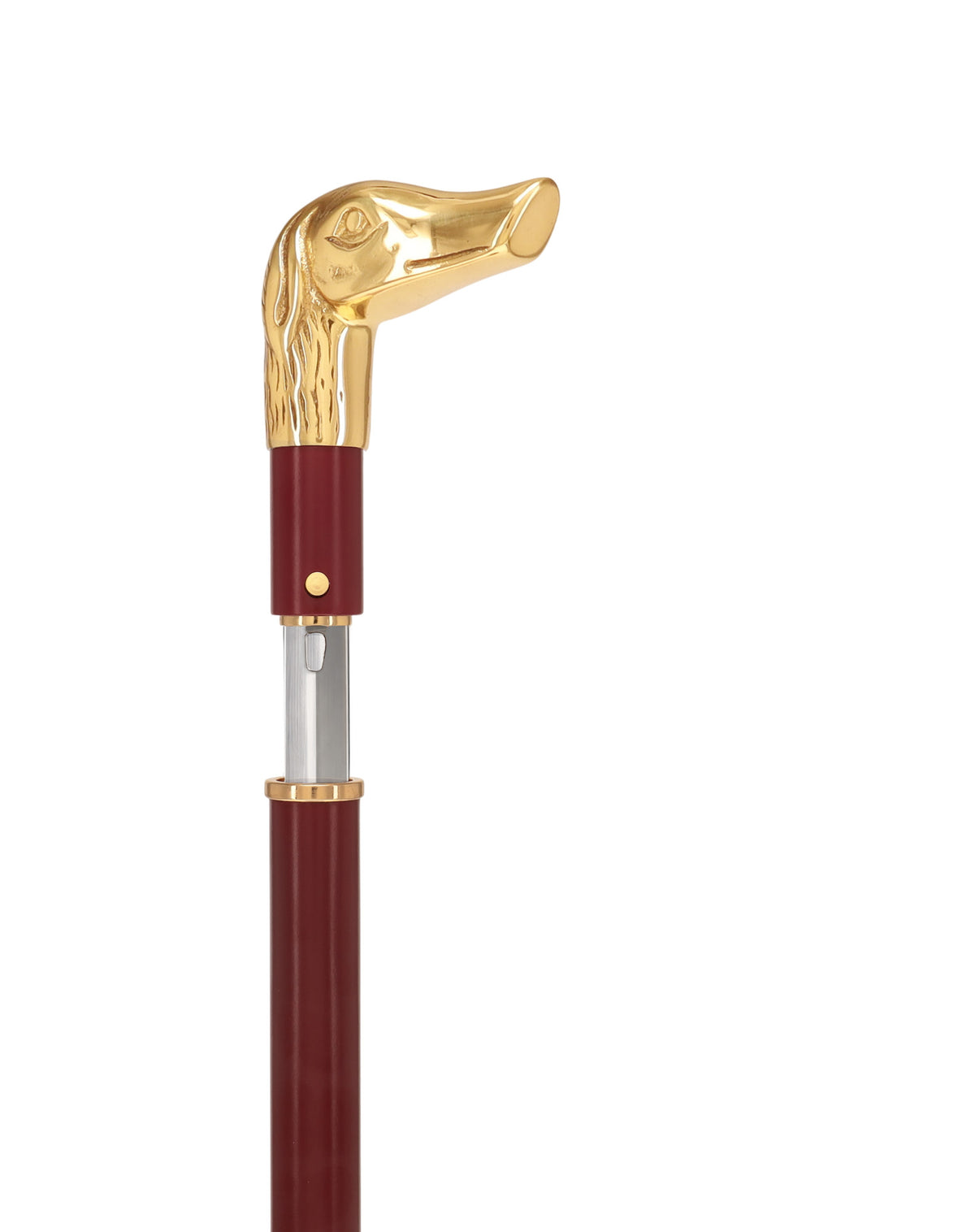 Custom RC Swords Brass Dog Handle Sword Cane – Mahogany Metal Shaft, 29" Blade