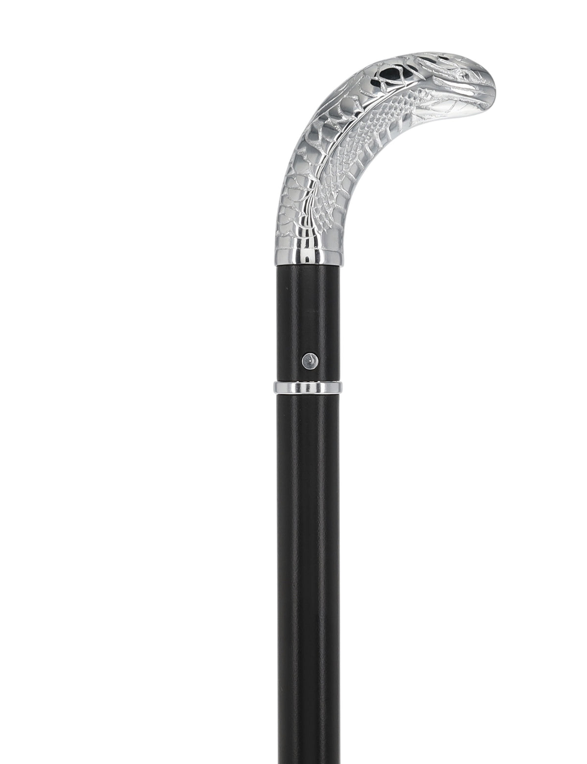 Custom RC Swords Chrome Snake Handle Sword Cane – Black Metal Shaft, 29" Blade