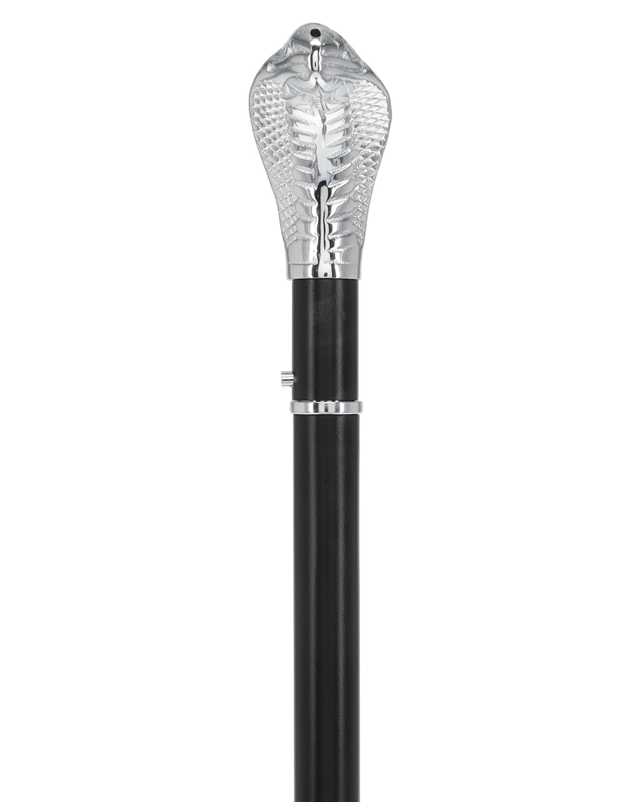 Custom RC Swords Chrome Snake Handle Sword Cane – Black Metal Shaft, 29" Blade