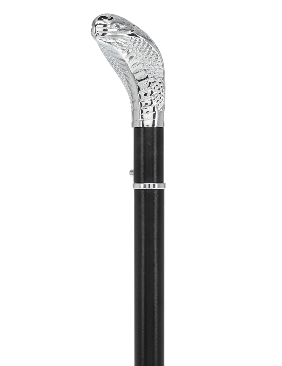 Custom RC Swords Chrome Snake Handle Sword Cane – Black Metal Shaft, 29" Blade