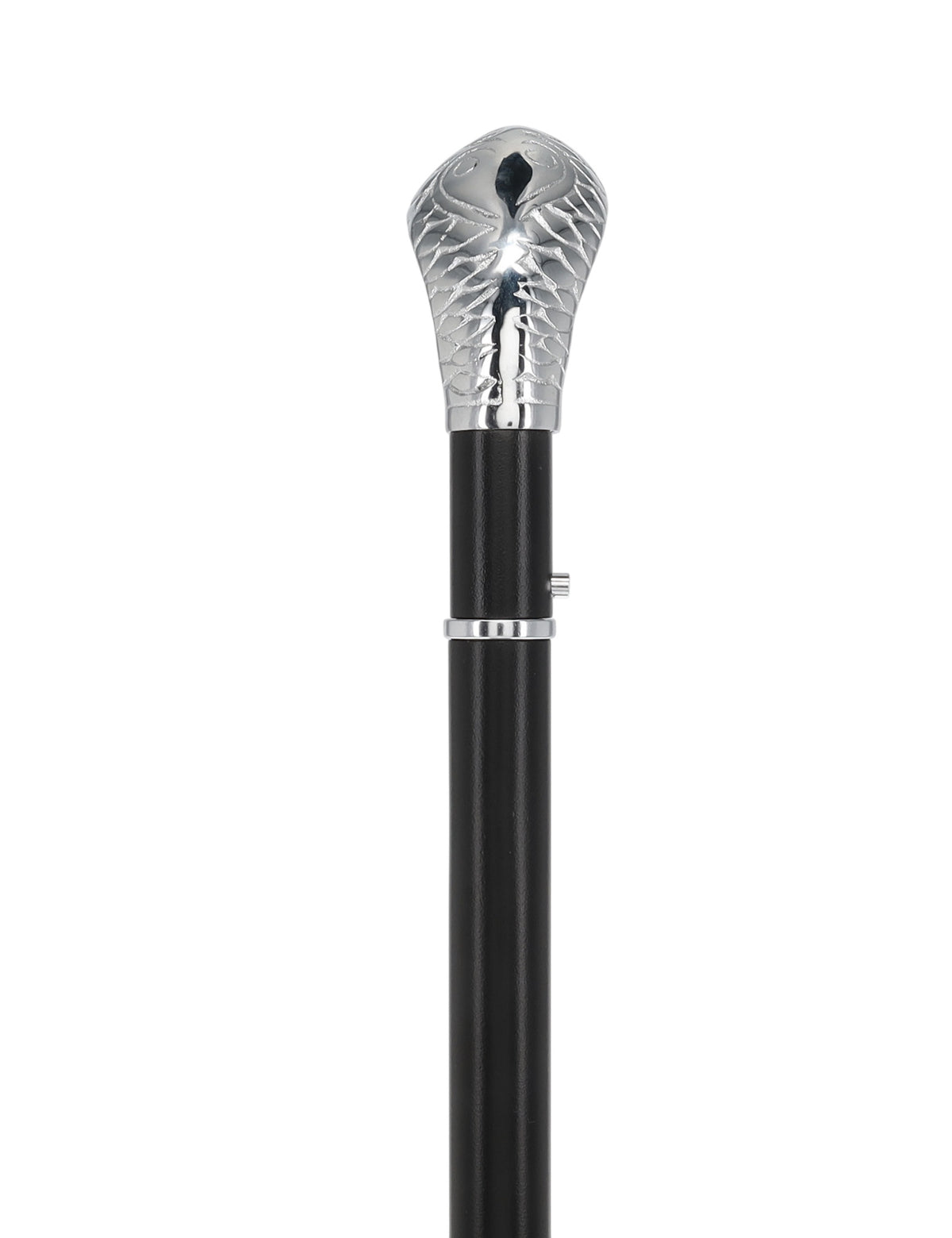 Custom RC Swords Chrome Snake Handle Sword Cane – Black Metal Shaft, 29" Blade