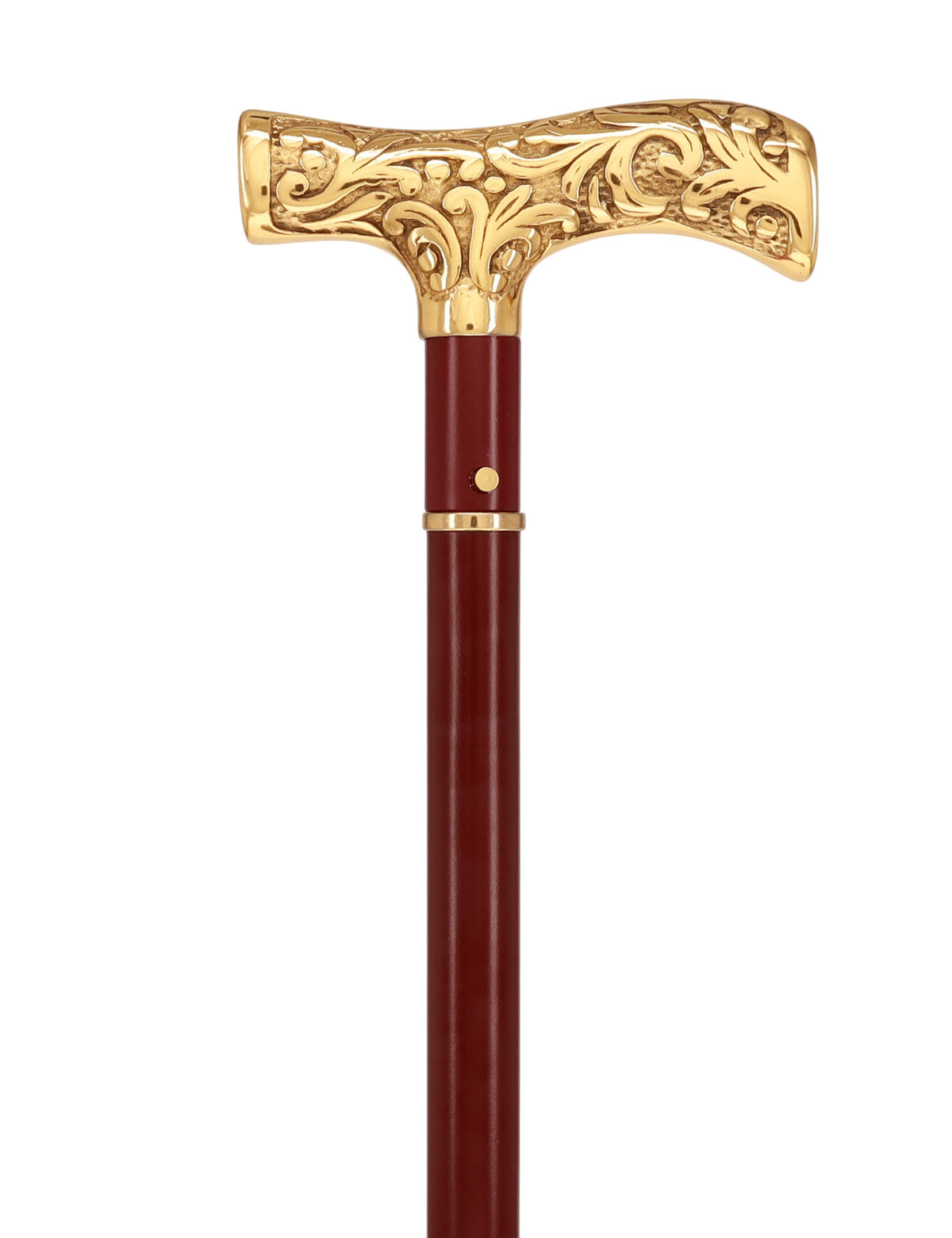 Custom RC Swords Brass T-Handle Sword Cane – Mahogany Metal Shaft, 29" Blade