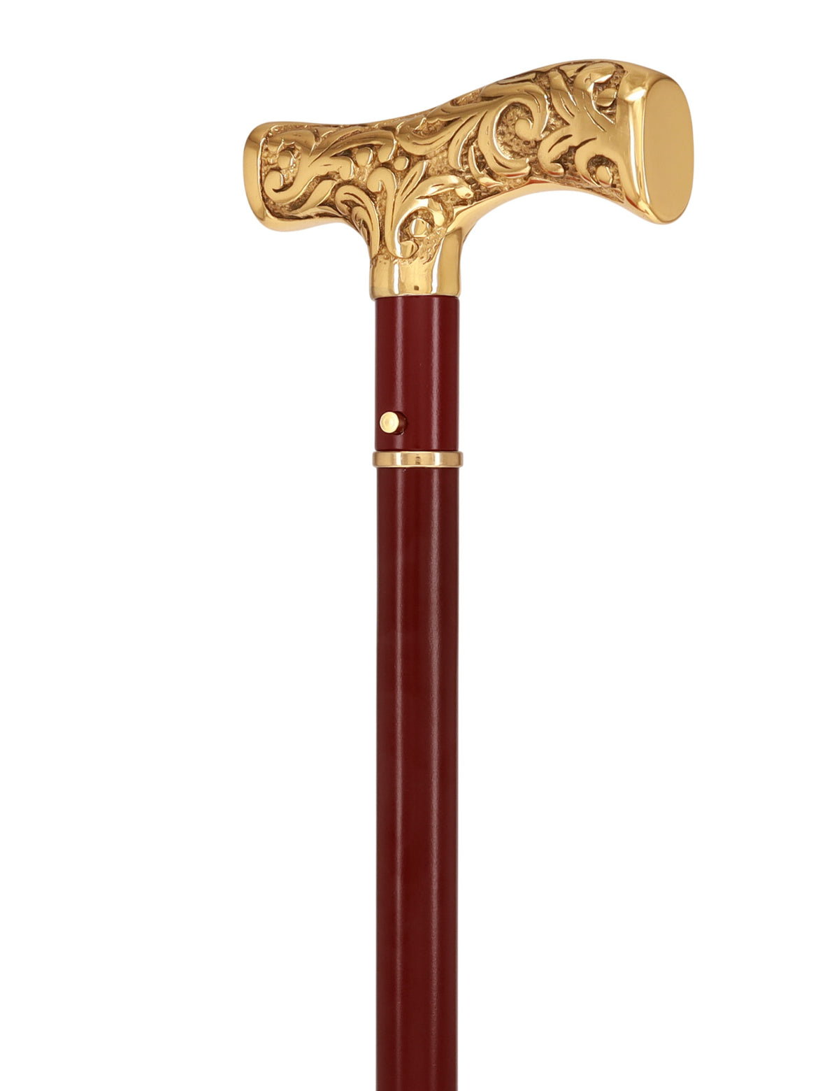Custom RC Swords Brass T-Handle Sword Cane – Mahogany Metal Shaft, 29" Blade