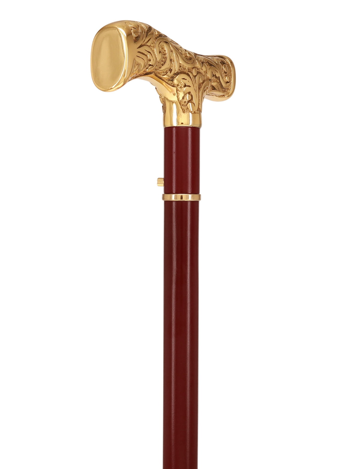Custom RC Swords Brass T-Handle Sword Cane – Mahogany Metal Shaft, 29" Blade