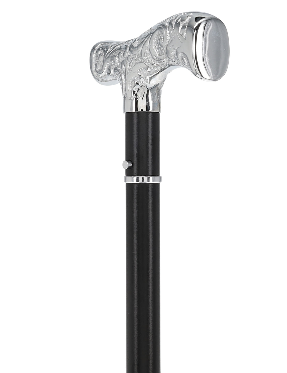 Custom RC Swords Chrome T-Handle Sword Cane – Black Metal Shaft, 29" Blade