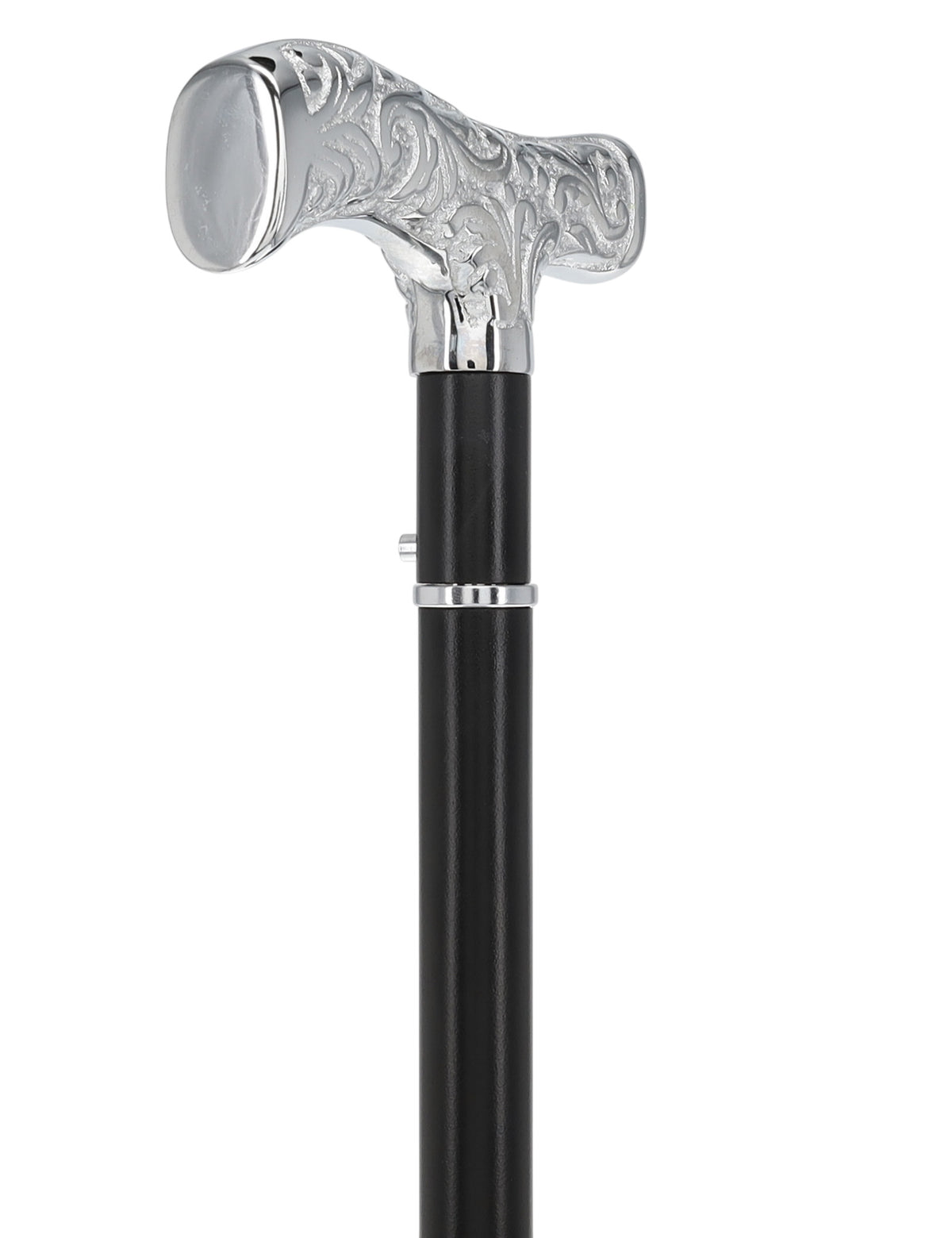 Custom RC Swords Chrome T-Handle Sword Cane – Black Metal Shaft, 29" Blade