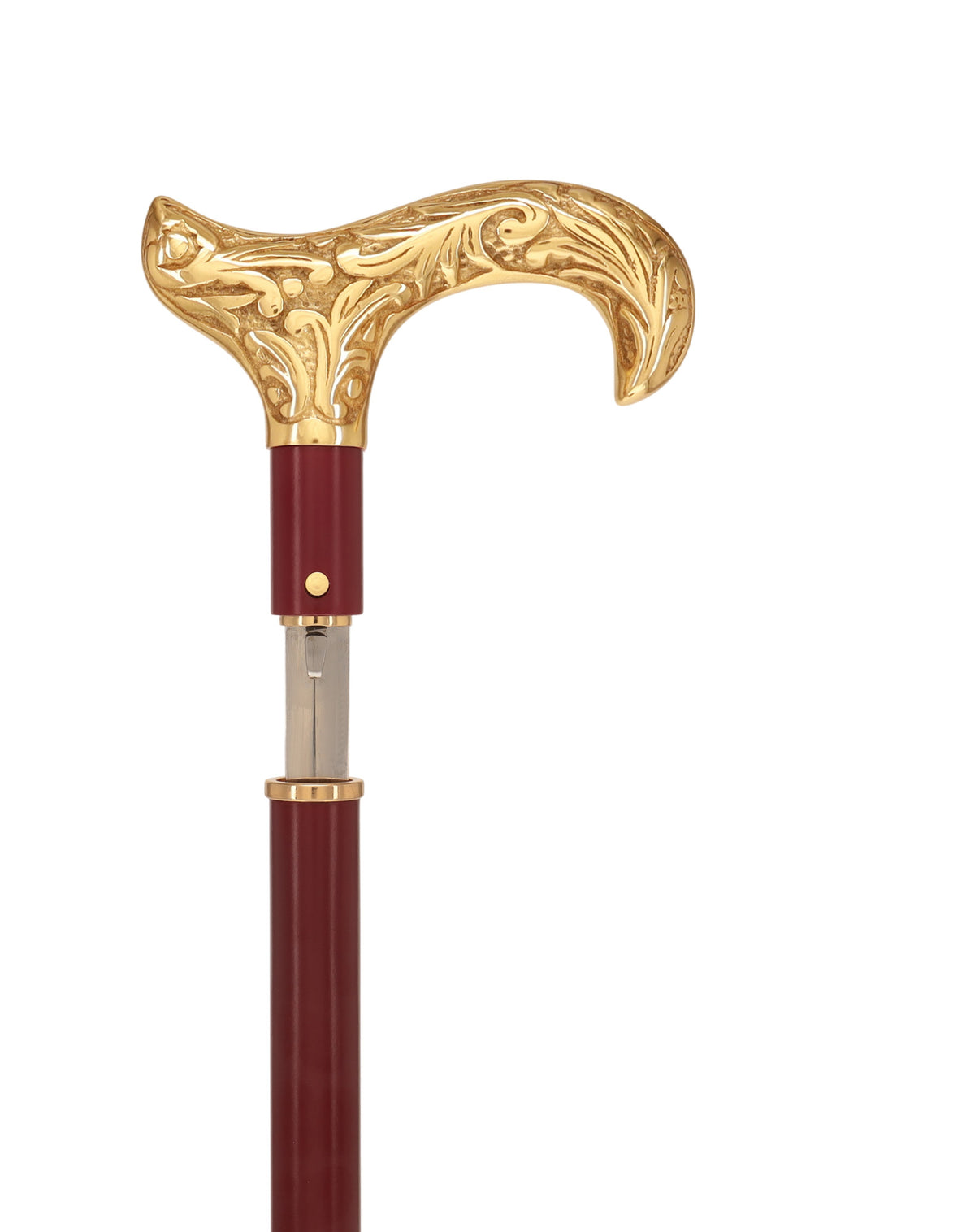 Custom RC Swords Brass Derby Handle Sword Cane – Mahogany Metal Shaft, 29" Blade