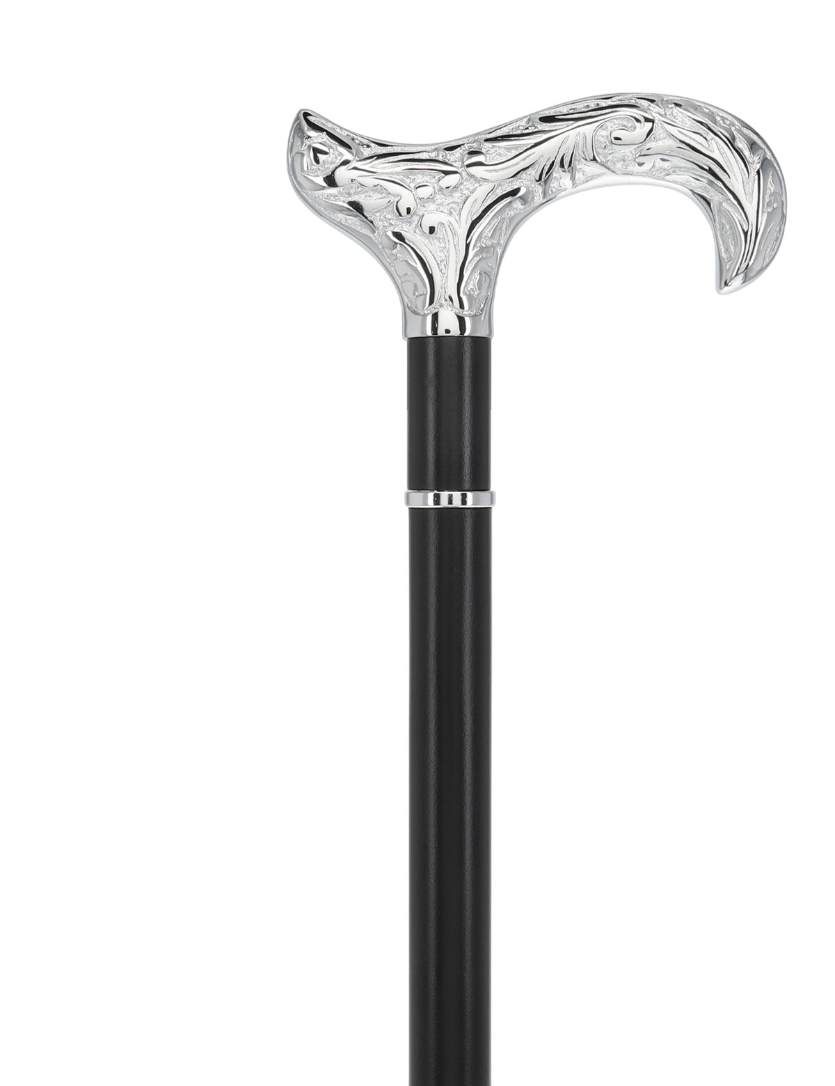 Custom RC Swords Chrome Derby Handle Sword Cane – Black Metal Shaft, 29" Blade