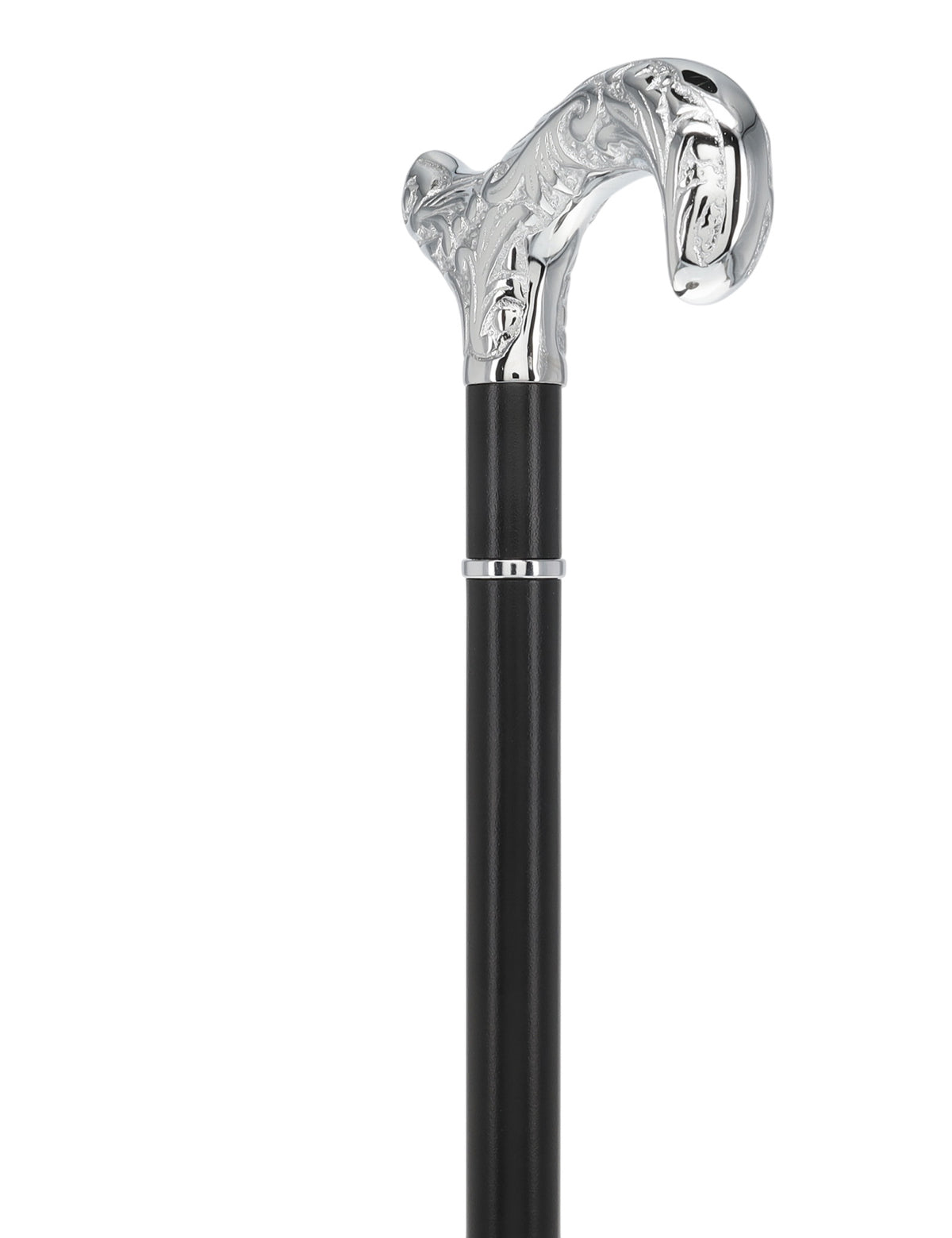 Custom RC Swords Chrome Derby Handle Sword Cane – Black Metal Shaft, 29" Blade
