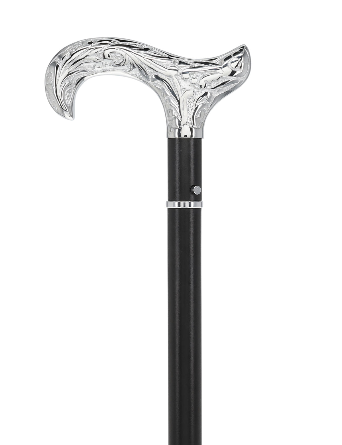 Custom RC Swords Chrome Derby Handle Sword Cane – Black Metal Shaft, 29" Blade