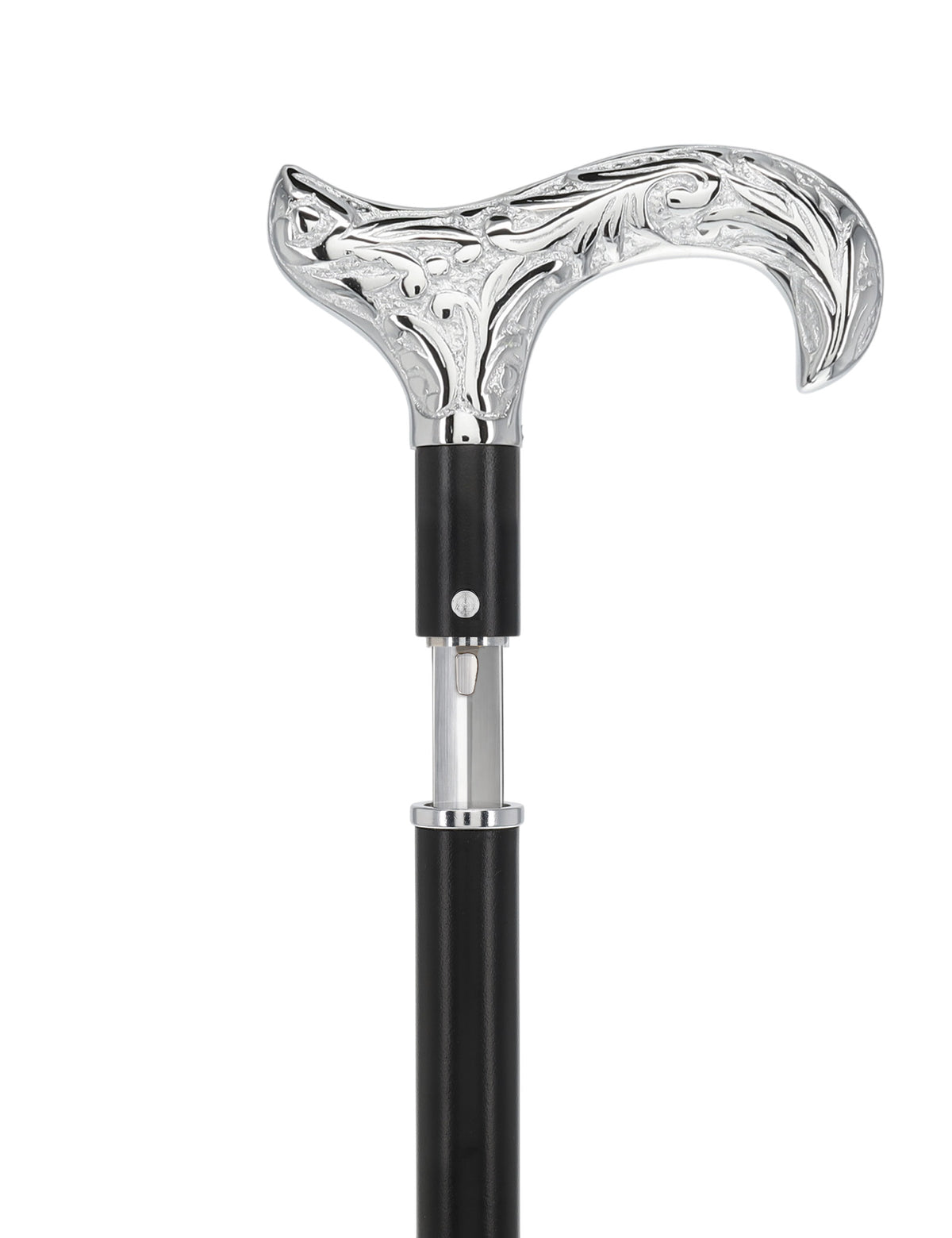 Custom RC Swords Chrome Derby Handle Sword Cane – Black Metal Shaft, 29" Blade