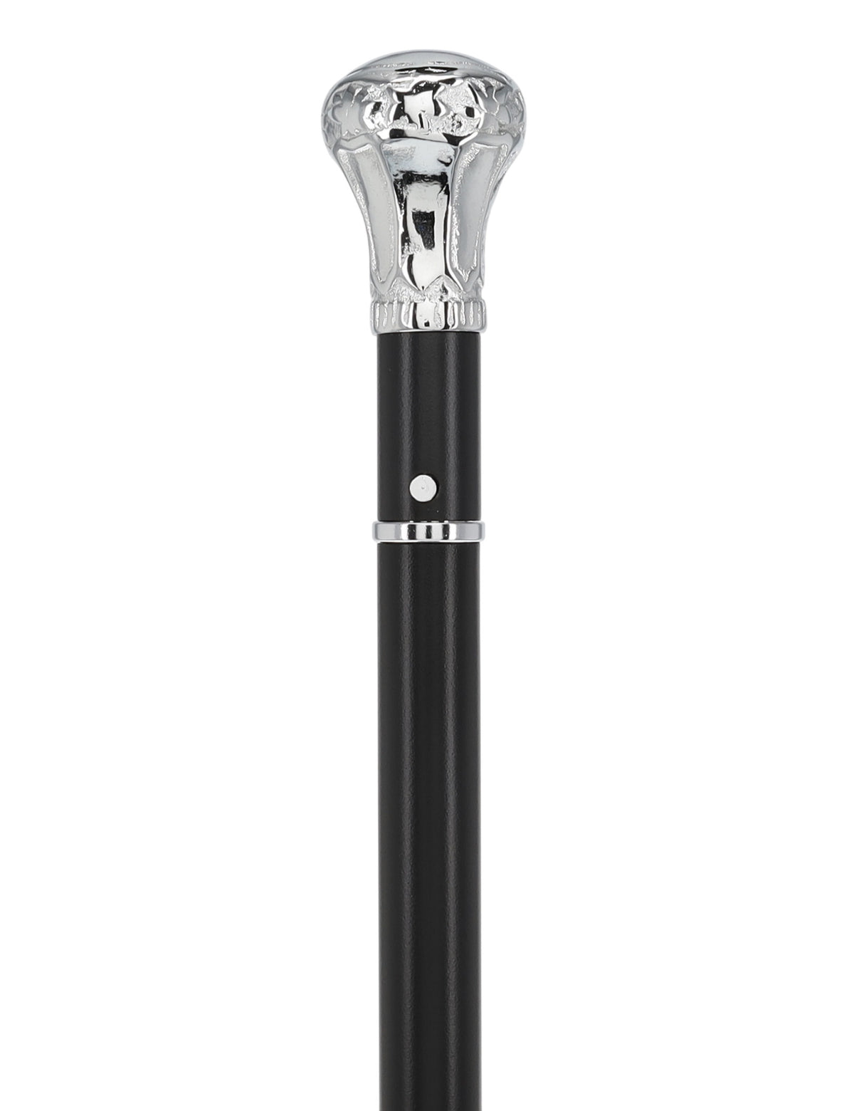 Custom RC Swords Chrome Knob Handle Sword Cane – Black Metal Shaft, 29" Blade