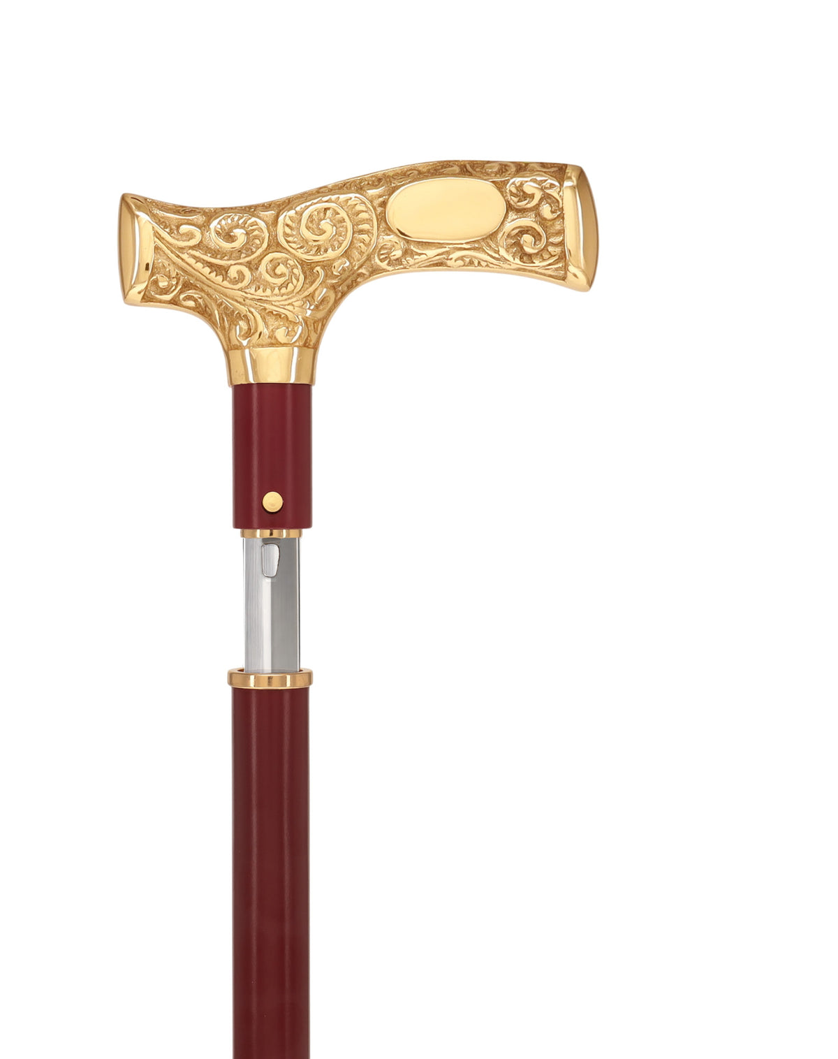Custom Royal Swords Engravable Brass Fritz Sword Cane – Mahogany Metal Shaft, 29" Blade
