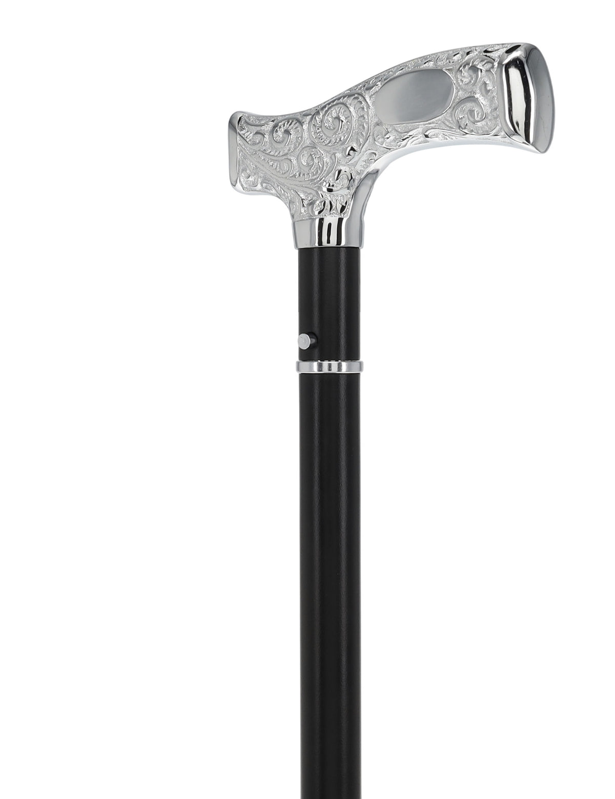 Custom RC Swords Engravable Chrome Fritz Sword Cane – Black Metal Shaft, 29" Blade