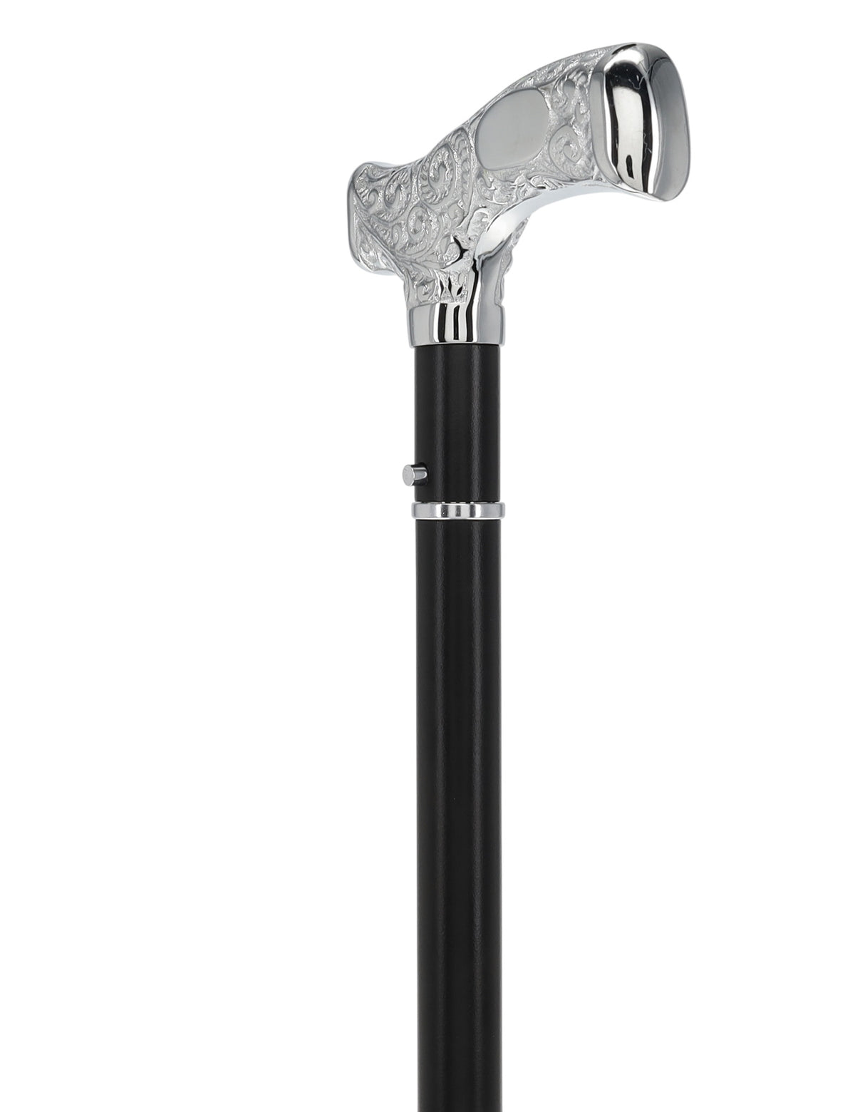 Custom RC Swords Engravable Chrome Fritz Sword Cane – Black Metal Shaft, 29" Blade